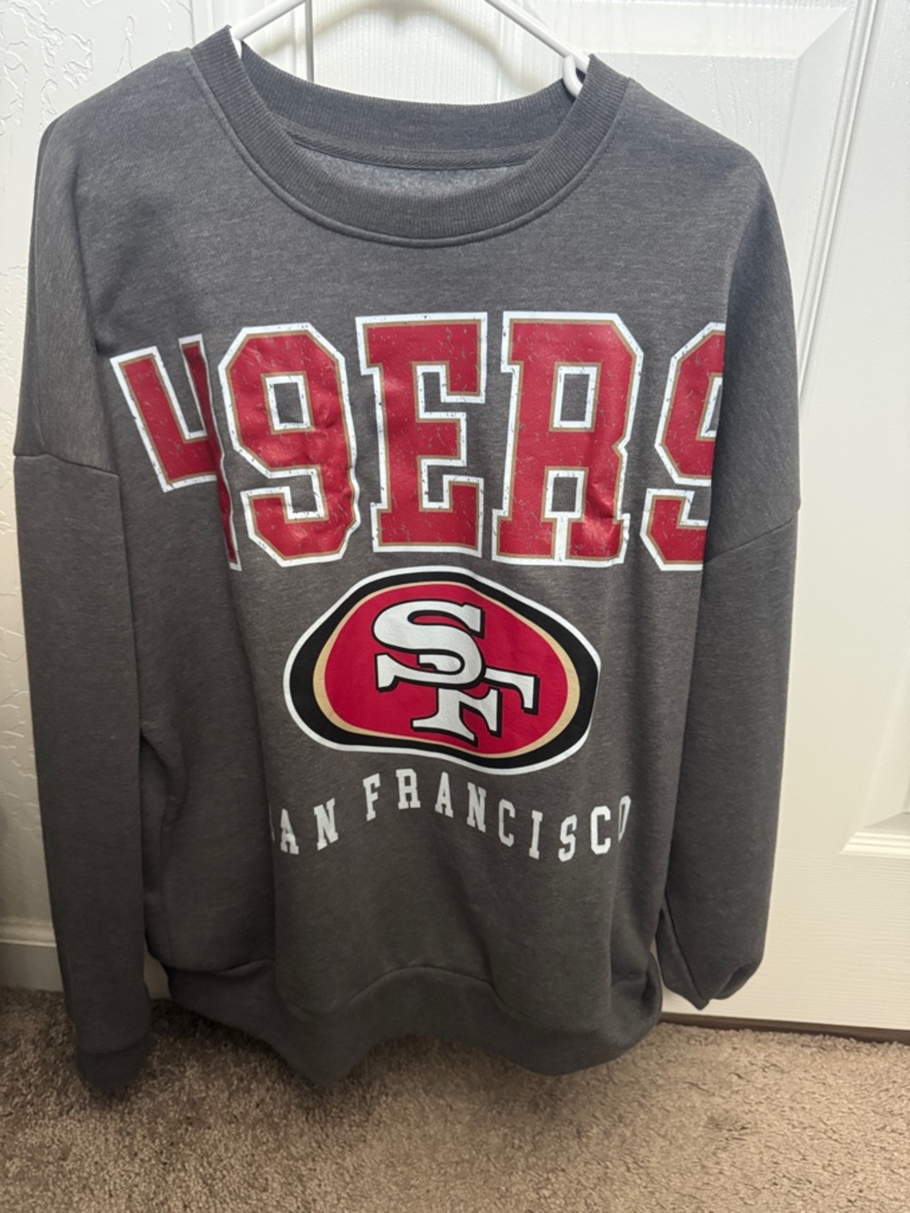 Charcoal Gray San Francisco 49ers Crewneck Sweatshirt
